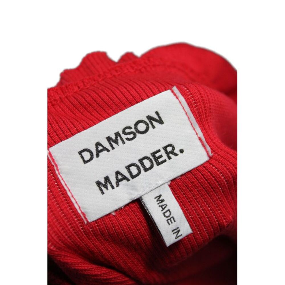 Damson Madder Womens Red Scoop Neck Long Sleeve Cardigan Solid Modal Size 6 - Picture 4 of 6